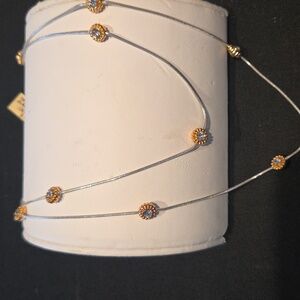 Brighton Gold and Silver Double Strand Necklace